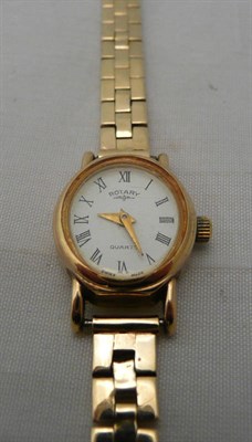 Lot 99 - A 9ct gold lady's 'Rotary' wristwatch