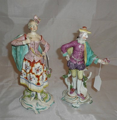 Lot 108 - Two Derby figures Ranleigh dancers (a.f.)