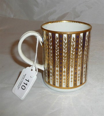 Lot 110 - Worcester blue and gilt mug (a.f.)