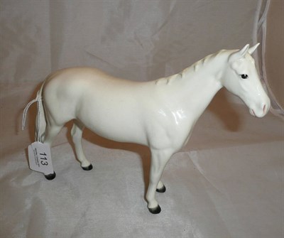 Lot 113 - Beswick 'Huntsmans Horse', model No. 1484, painted white, gloss