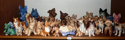 Lot 126 - A shelf of Sylvac model dogs