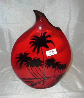 Lot 165 - Ruby Fusion vase, 'Palm Trees' (retail £95)