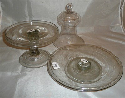 Lot 173 - Two 18th century tazza and a soot catcher