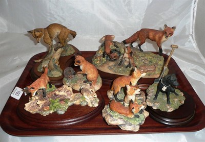 Lot 193 - A tray of Border Fine Art groups, mostly foxes