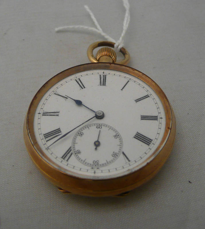 Lot 246 - A lady's fob watch, case stamped '18k'