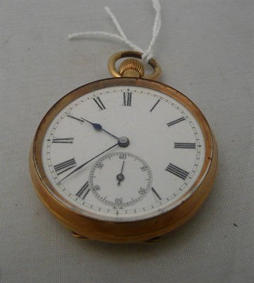 Lot 246 - A lady's fob watch, case stamped '18k'