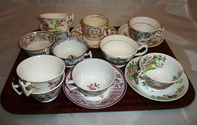 Lot 287 - Group of 19th century English cups and saucers