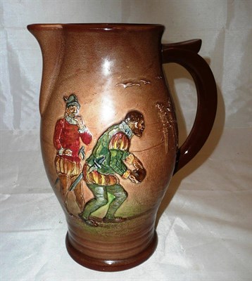 Lot 295 - Royal Doulton pottery jug depicting Francis Drake