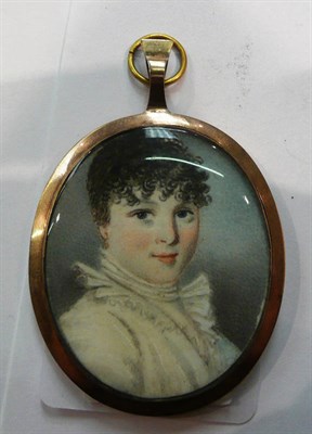 Lot 372 - Oval miniature of a young lady