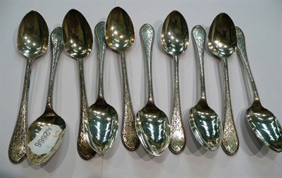 Lot 378 - Ten silver spoons