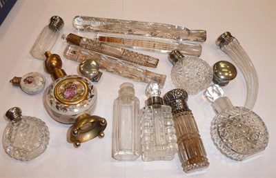 Lot 380 - A group of cut glass scent bottles