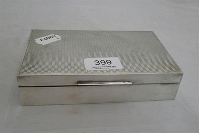 Lot 399 - Silver cigarette box