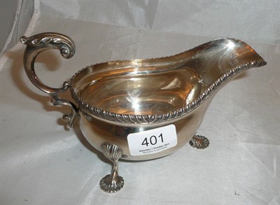 Lot 401 - Silver sauce boat