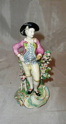 Lot 407 - Derby figure of a man and dog