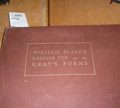 Lot 486 - Blake (William), William Blake's Designs for Gray's Poems .., 1922, folio, ltd edition of 650,...