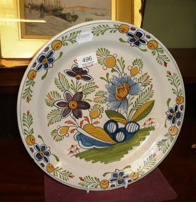 Lot 496 - Polychrome Delft dish