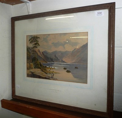 Lot 534 - Watercolour by A D Bell of Derwentwater