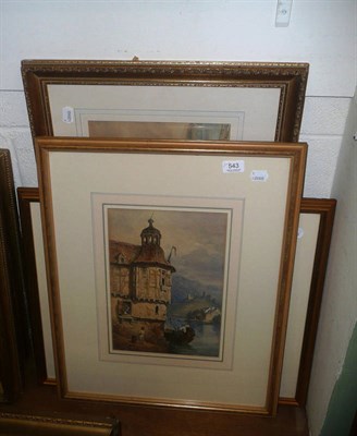 Lot 543 - Three watercolours, one bearing a false signature signature 'W Callow', another after Samuel...