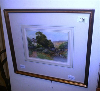 Lot 556 - Harry Sticks watercolour, North East landscape