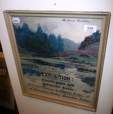 Lot 558 - Alfred Heaton Cooper, watercolour exhibition poster