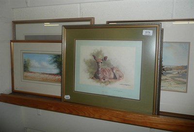 Lot 579 - Two artist-signed proofs 'David Shepherd' and two other pictures