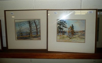 Lot 580 - Pair of watercolours by Jeffries - 'Tarn Howe' and 'Coniston'