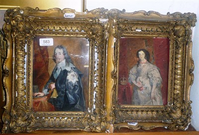 Lot 583 - Two 19th century framed watercolour portraits