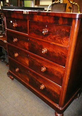 Lot 641 - A Victorian mahogany four height chest of drawers