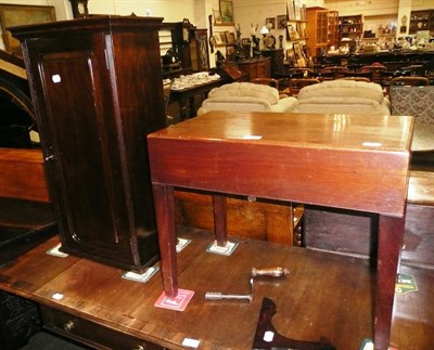 Lot 664 - Bidet and liner and a mahogany hanging wall cabinet