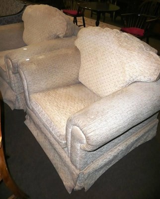 Lot 690 - Pair of upholstered armchairs