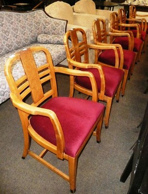 Lot 692 - Six Waring & Gillows chairs made for RMS Mauretania II