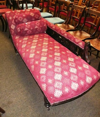 Lot 698 - An Edwardian upholstered chaise