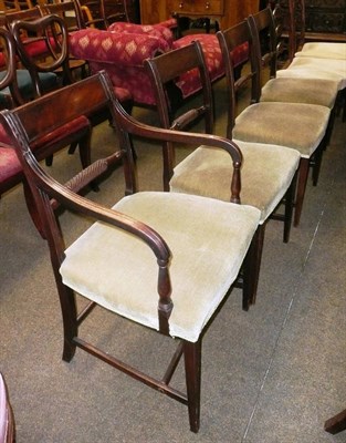 Lot 701 - A set of four Regency mahogany dining chairs with rope twist backs