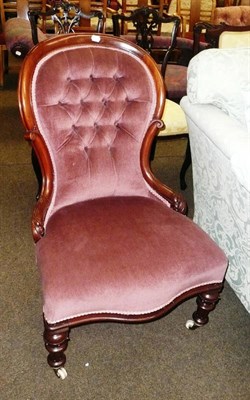 Lot 707 - A Victorian mahogany-framed nursing chair