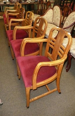 Lot 711 - Six Waring & Gillows chairs made for RMS Mauretania II