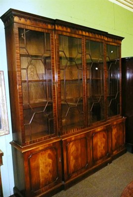 Lot 767 - A Bevan & Funnel reproduction breakfront display cabinet