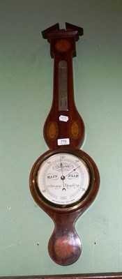 Lot 770 - A modern mahogany shell-inlaid wheel barometer by 'Short & Mason, London'