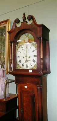 Lot 776 - Oak and mahogany longcase clock