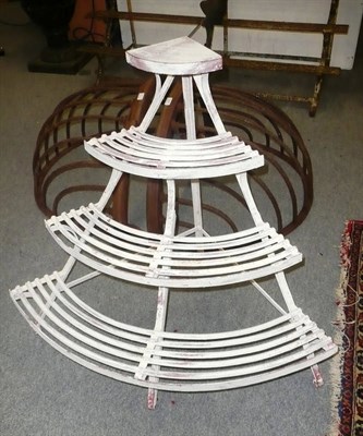 Lot 938 - Early 20th century four tier corner plant stand