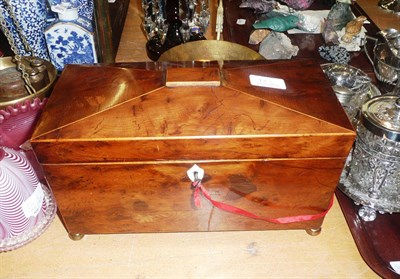 Lot 14A - Yew wood caddy