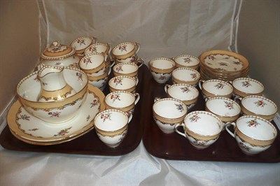 Lot 6 - Victorian teaset (probably Coalport) on two trays