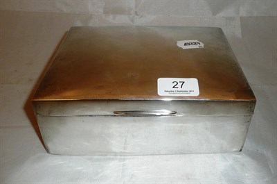 Lot 27 - Large silver mounted cigarette box