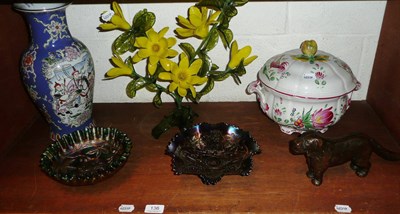 Lot 136 - St Clements reproduction tureen and cover and sundry on one shelf