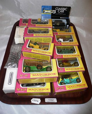 Lot 192 - Fifteen Matchbox cars boxed and four others