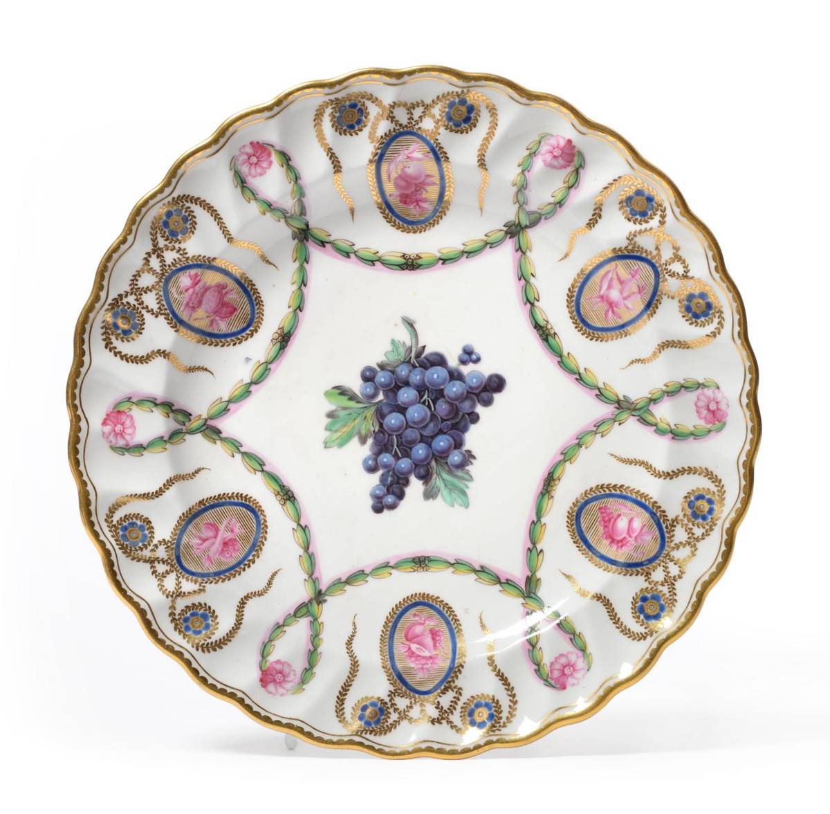 Lot 14 - A Barr, Flight & Barr Worcester Porcelain Dessert Plate, from the Egerton Service, circa 1790,...