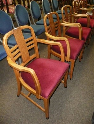 Lot 634 - Six Waring & Gillows chairs made for RMS Mauretania II
