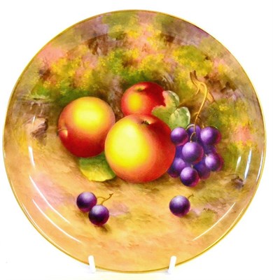Lot 48 - A Royal Worcester Porcelain Plate, 1940, painted by Harry Ayrton with a still life of fruit on...