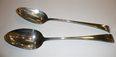 Lot 23 - Two Georgian silver basting spoons, 6oz