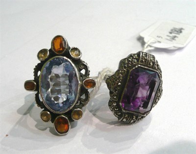 Lot 38 - Two Victorian dress rings