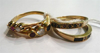 Lot 45 - Four assorted gold rings